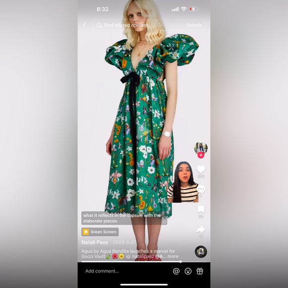 Gucci Vault X Agua Bendita | Cattleya midi dress | NWT L - Picture 4 of 15